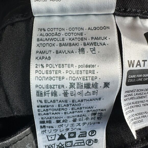 Levi's 721 HIGH RISE SKINNY Womens Size 31 Black Jeans Denim Pants 30x28 - Picture 10 of 11